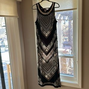 Dress Barn size 22 maxi dress with metallic neckline detail